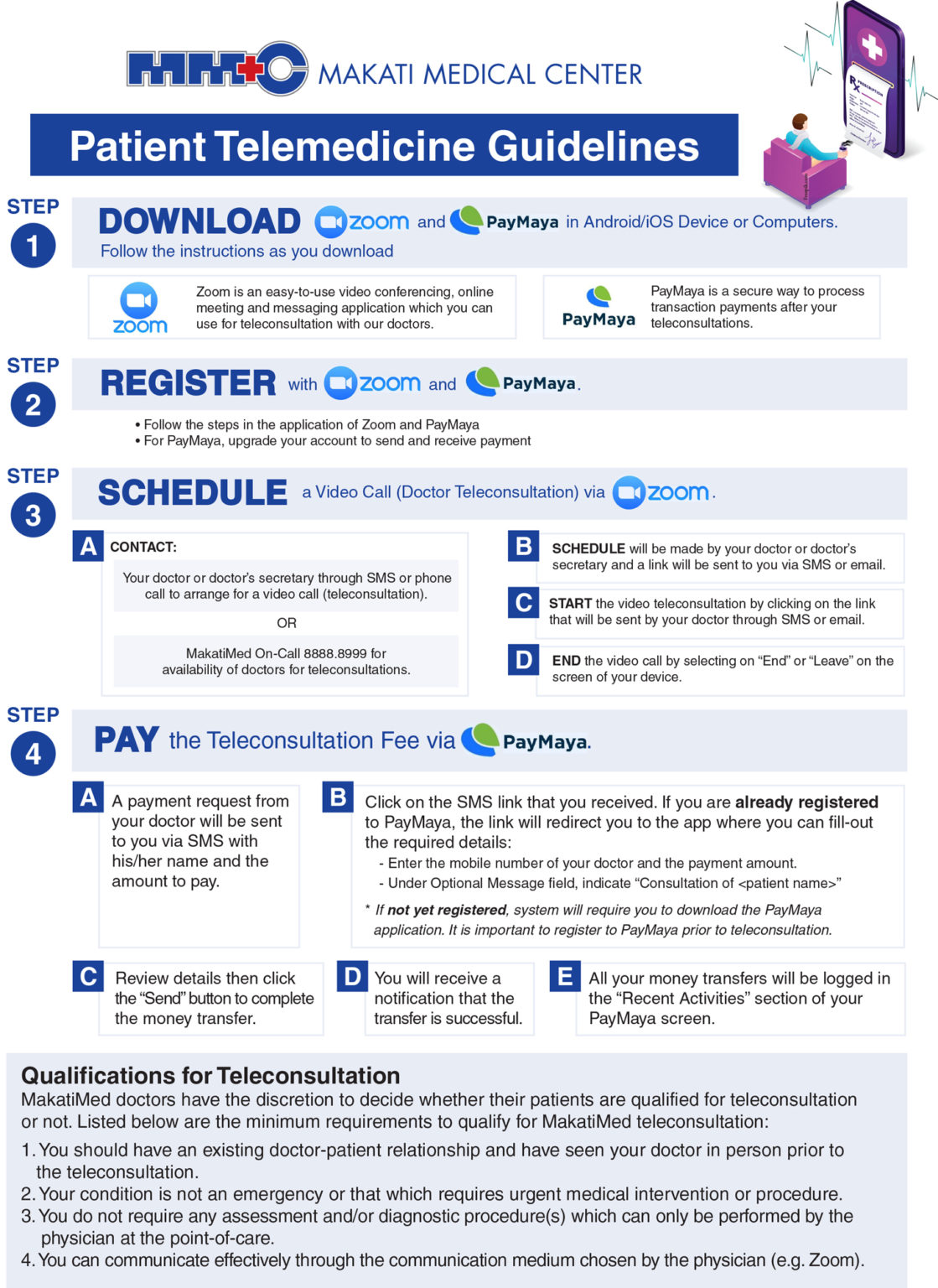Patient Telemedicine Guidelines Advisories Makati Medical Center