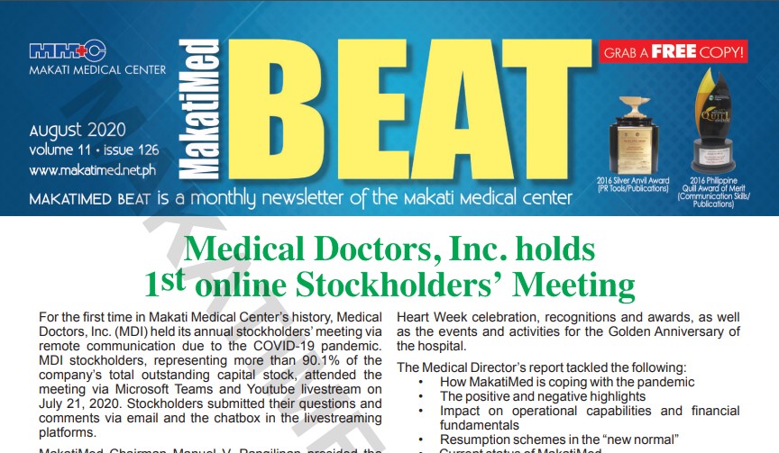 MakatiMed Beat August 2020 thumbnail