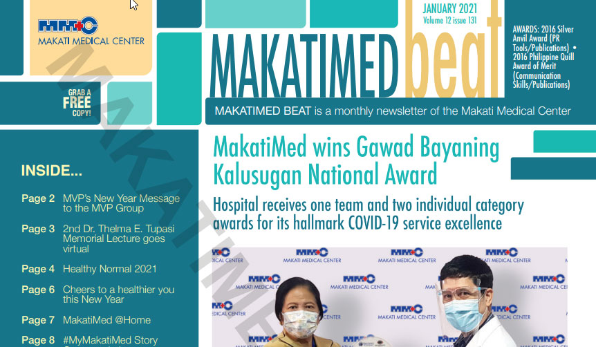 MakatiMed Beat January 2021 Volume 12 – Issue 131 thumbnail