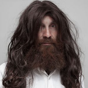 man with long, excessive hair and beard