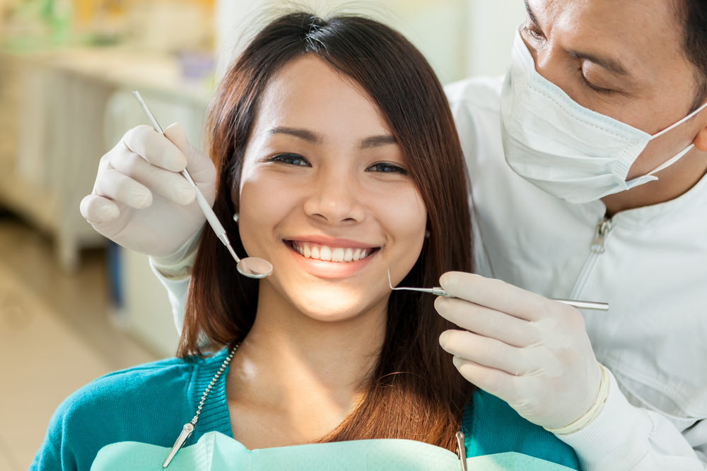smiling dental patient
