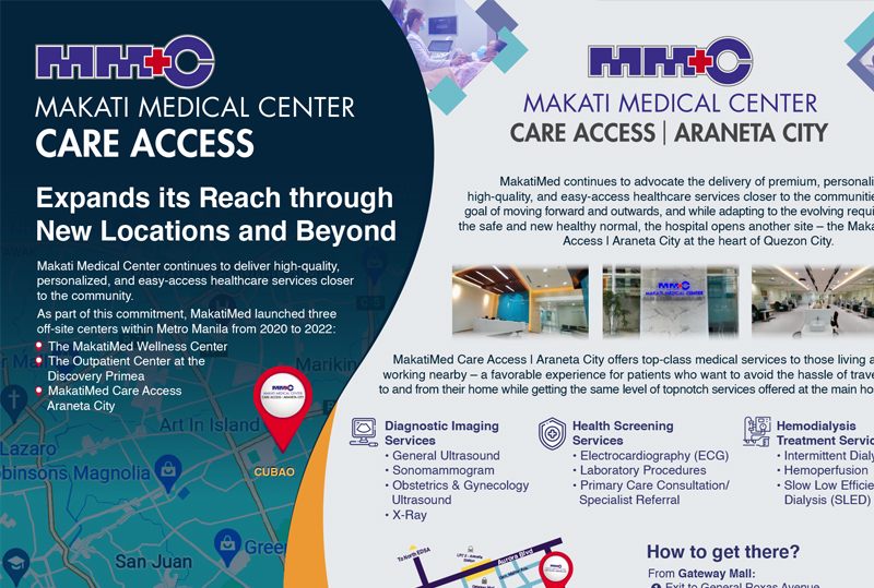 Makati Medical Center Care Access in Araneta City