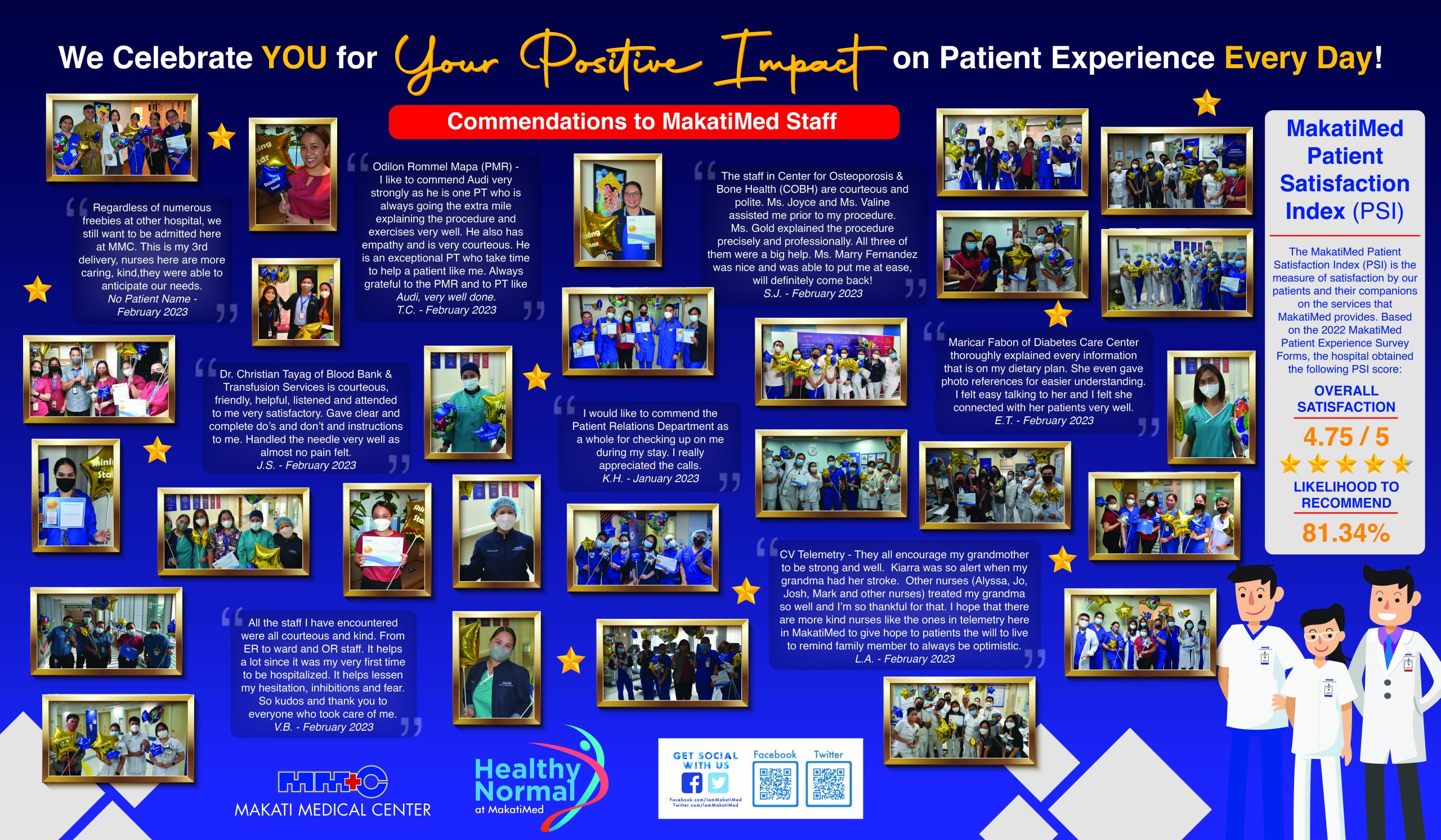 Commendations to MakatiMed Staff