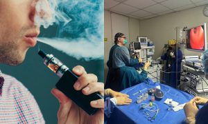 man vaping